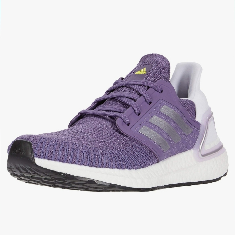 Adidas Ultraboost 20W Running Shoes, Purple and Silver, Size 8